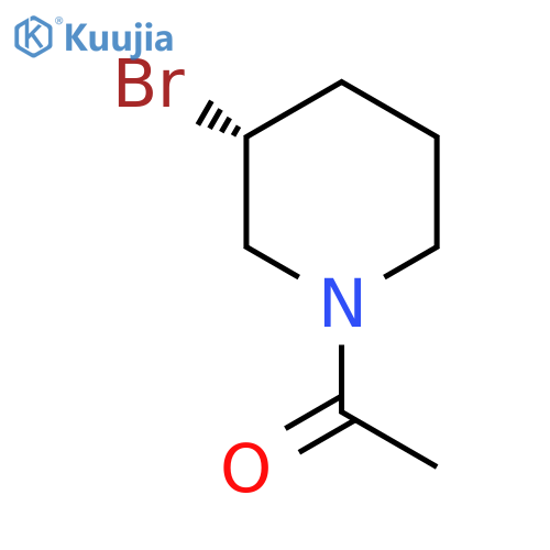 1-((R)-3-Bromo-piperidin-1-yl)-ethanone structure