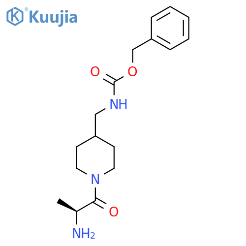 [1-((S)-2-Amino-propionyl)-piperidin-4-ylmethyl]-carbamic acid benzyl ester structure