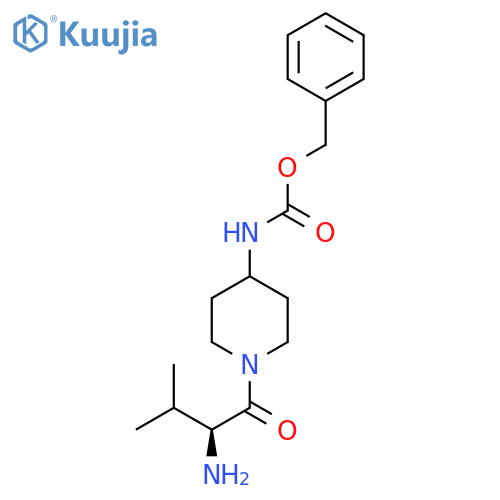 [1-((S)-2-Amino-3-methyl-butyryl)-piperidin-4-yl]-carbamic acid benzyl ester structure