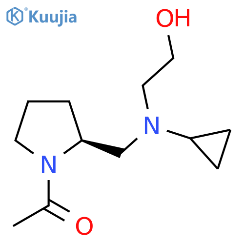 1-((S)-2-{[Cyclopropyl-(2-hydroxy-ethyl)-amino]-methyl}-pyrrolidin-1-yl)-ethanone structure