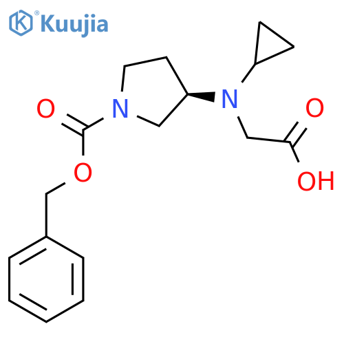 (R)-3-(Carboxymethyl-cyclopropyl-amino)-pyrrolidine-1-carboxylic acid benzyl ester structure