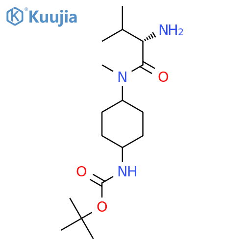{4-[((S)-2-Amino-3-methyl-butyryl)-methyl-amino]-cyclohexyl}-carbamic acid tert-butyl ester structure