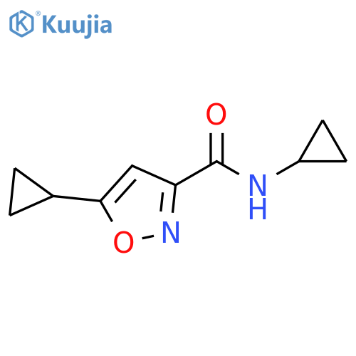 N,5-dicyclopropyl-1,2-oxazole-3-carboxamide structure