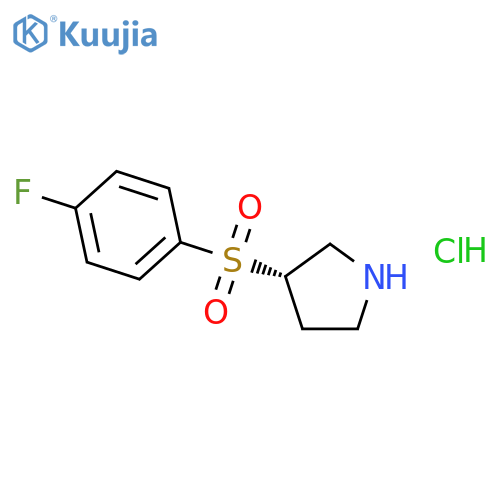 (S)-3-((4-Fluorophenyl)sulfonyl)pyrrolidine hydrochloride structure
