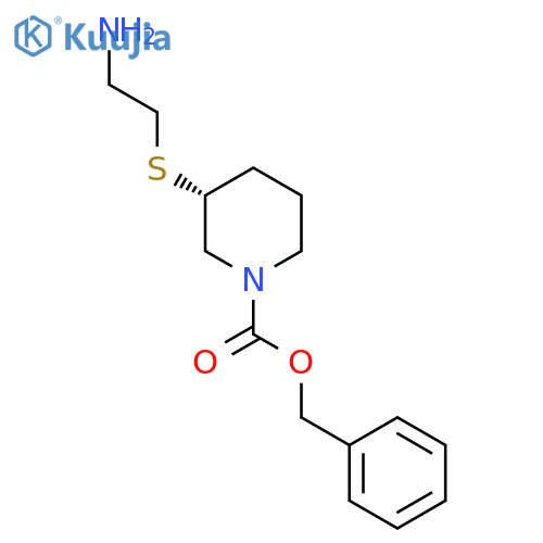 (R)-3-(2-Amino-ethylsulfanyl)-piperidine-1-carboxylic acid benzyl ester structure
