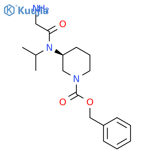 (S)-3-[(2-Amino-acetyl)-isopropyl-amino]-piperidine-1-carboxylic acid benzyl ester structure