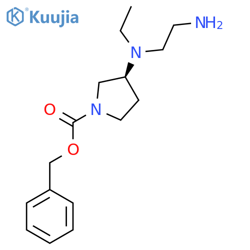 (S)-3-[(2-Amino-ethyl)-ethyl-amino]-pyrrolidine-1-carboxylic acid benzyl ester structure