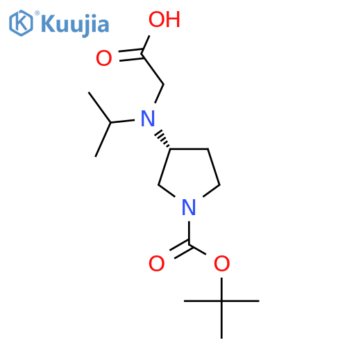 (R)-3-(Carboxymethyl-isopropyl-amino)-pyrrolidine-1-carboxylic acid tert-butyl ester structure
