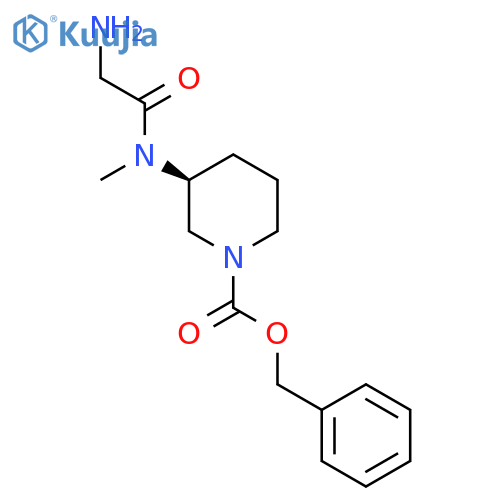 (S)-3-[(2-Amino-acetyl)-methyl-amino]-piperidine-1-carboxylic acid benzyl ester structure