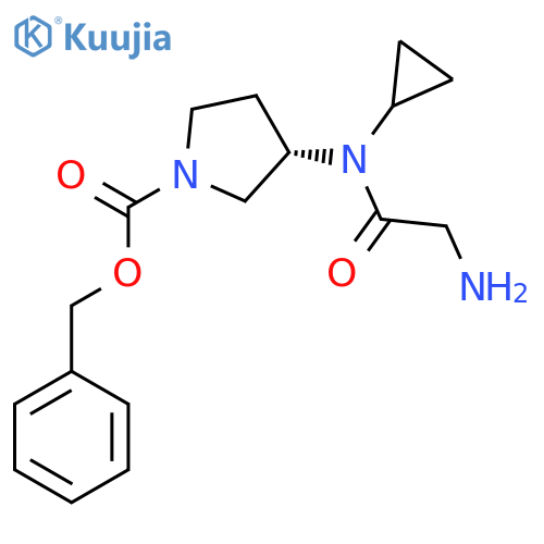 (S)-3-[(2-Amino-acetyl)-cyclopropyl-amino]-pyrrolidine-1-carboxylic acid benzyl ester structure