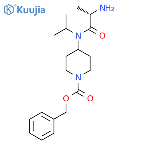 4-[((S)-2-Amino-propionyl)-isopropyl-amino]-piperidine-1-carboxylic acid benzyl ester structure
