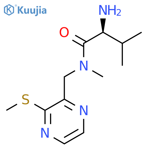(S)-2-Amino-3,N-dimethyl-N-(3-methylsulfanyl-pyrazin-2-ylmethyl)-butyramide structure