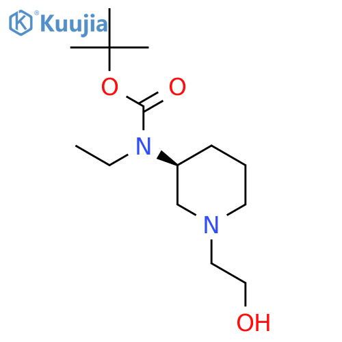 Ethyl-[(S)-1-(2-hydroxy-ethyl)-piperidin-3-yl]-carbamic acid tert-butyl ester structure