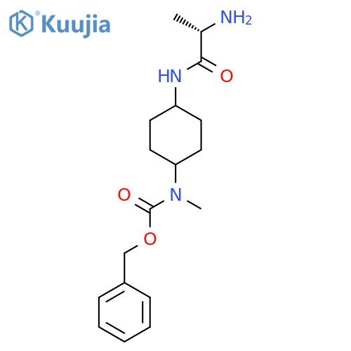 [4-((S)-2-Amino-propionylamino)-cyclohexyl]-methyl-carbamic acid benzyl ester structure