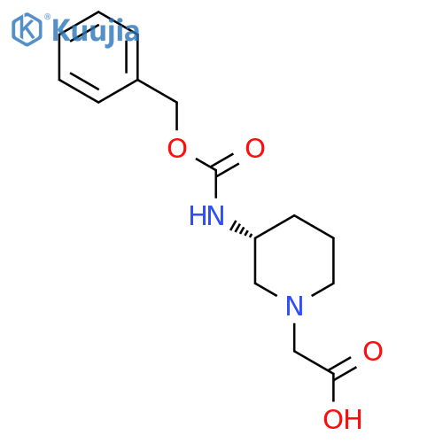 ((R)-3-Benzyloxycarbonylamino-piperidin-1-yl)-acetic acid structure