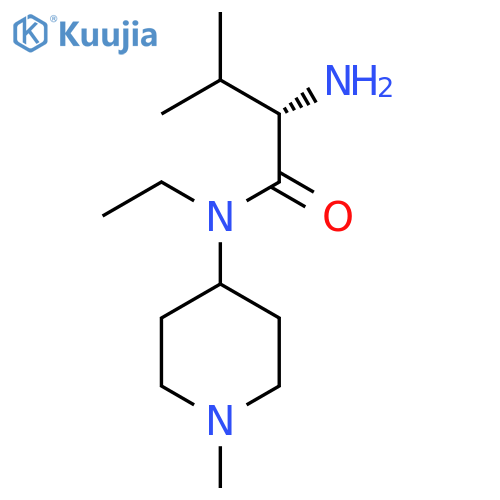(S)-2-Amino-N-ethyl-3-methyl-N-(1-methyl-piperidin-4-yl)-butyramide structure