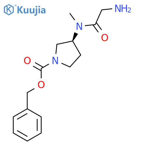 (S)-3-[(2-Amino-acetyl)-methyl-amino]-pyrrolidine-1-carboxylic acid benzyl ester structure