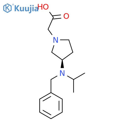 [(R)-3-(Benzyl-isopropyl-amino)-pyrrolidin-1-yl]-acetic acid structure