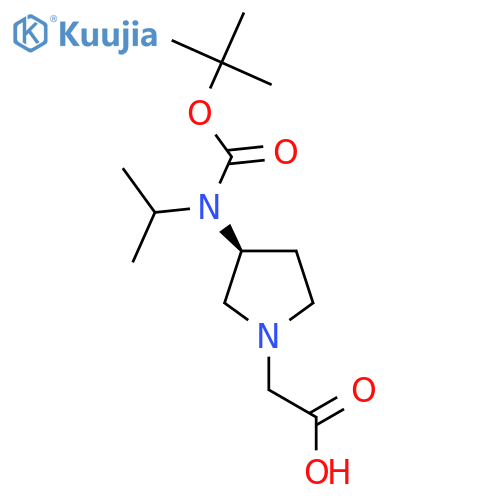 [(S)-3-(Tert-Butoxycarbonyl-isopropyl-amino)-pyrrolidin-1-yl]-acetic acid structure