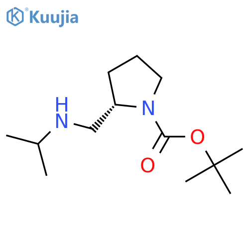 tert-butyl (2S)-2-{[(propan-2-yl)amino]methyl}pyrrolidine-1-carboxylate structure