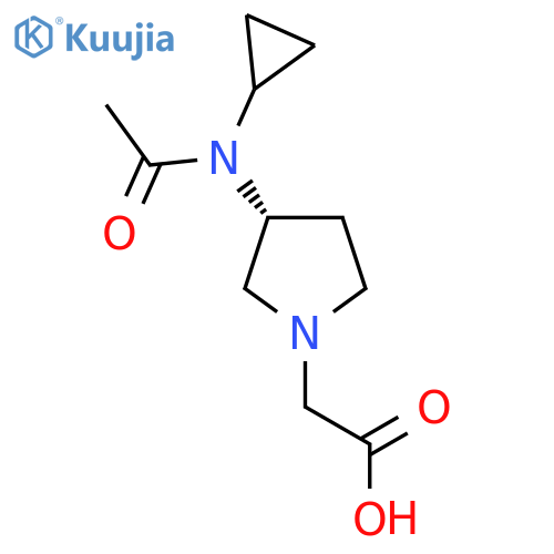 [(R)-3-(Acetyl-cyclopropyl-amino)-pyrrolidin-1-yl]-acetic acid structure