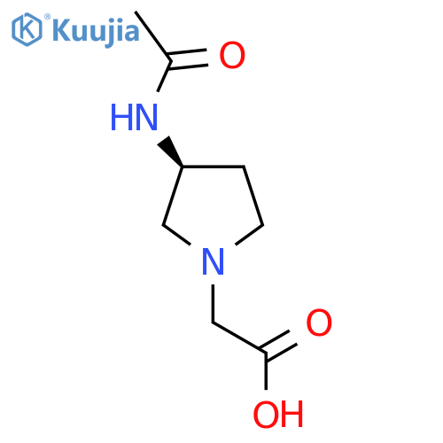 ((S)-3-Acetylamino-pyrrolidin-1-yl)-acetic acid structure