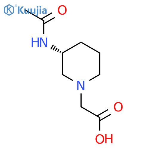 ((R)-3-Acetylamino-piperidin-1-yl)-acetic acid structure