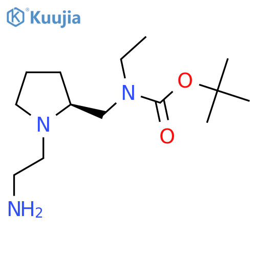 [(S)-1-(2-Amino-ethyl)-pyrrolidin-2-ylmethyl]-ethyl-carbamic acid tert-butyl ester structure