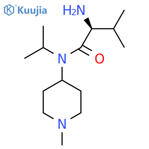 (S)-2-Amino-N-isopropyl-3-methyl-N-(1-methyl-piperidin-4-yl)-butyramide structure