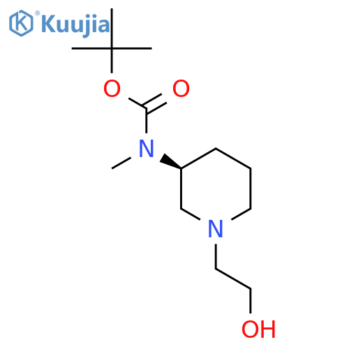 [(S)-1-(2-Hydroxy-ethyl)-piperidin-3-yl]-methyl-carbamic acid tert-butyl ester structure