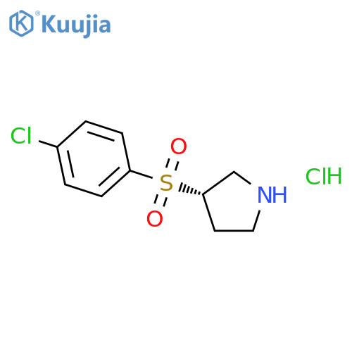 (S)-3-((4-Chlorophenyl)sulfonyl)pyrrolidine hydrochloride structure