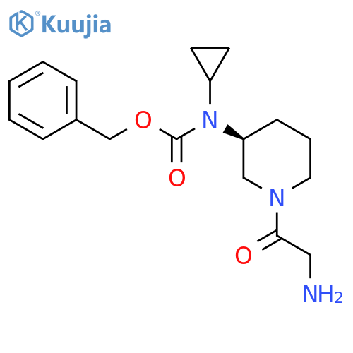 [(S)-1-(2-Amino-acetyl)-piperidin-3-yl]-cyclopropyl-carbamic acid benzyl ester structure