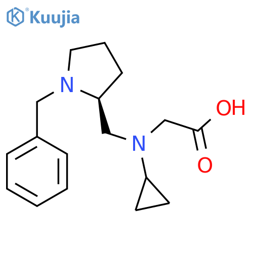 [((S)-1-Benzyl-pyrrolidin-2-ylmethyl)-cyclopropyl-amino]-acetic acid structure