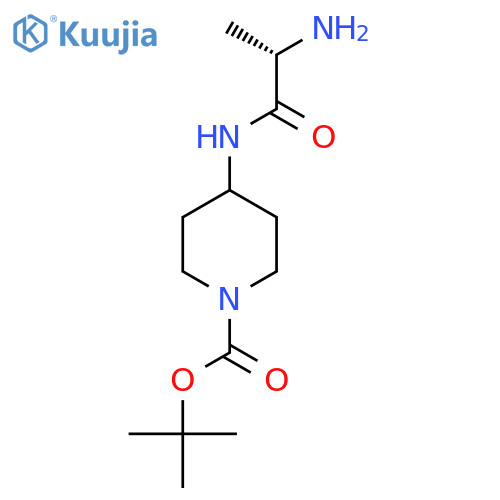 4-((S)-2-Amino-propionylamino)-piperidine-1-carboxylic acid tert-butylester structure