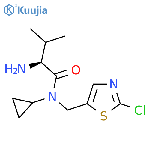 (S)-2-Amino-N-(2-chloro-thiazol-5-ylmethyl)-N-cyclopropyl-3-methyl-butyramide structure
