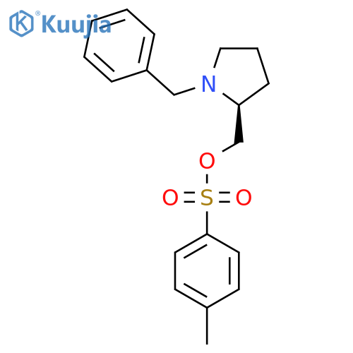 (2S)-1-benzylpyrrolidin-2-ylmethyl 4-methylbenzene-1-sulfonate structure