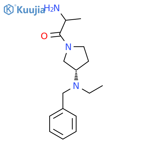2-Amino-1-[(3S)-3-[benzyl(ethyl)amino]pyrrolidin-1-yl]propan-1-one structure