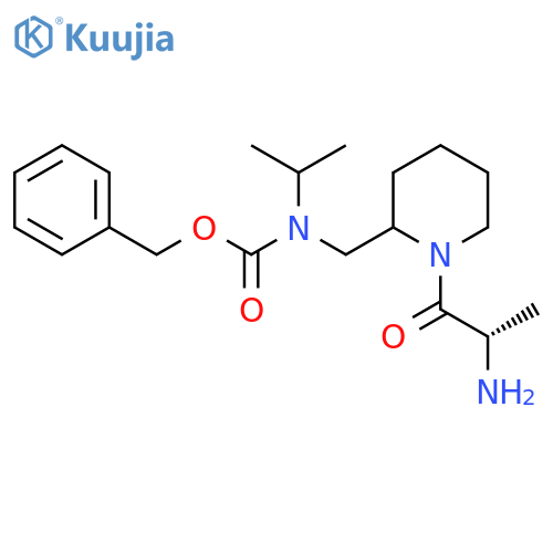 [1-((S)-2-Amino-propionyl)-piperidin-2-ylmethyl]-isopropyl-carbamic acid benzyl ester structure