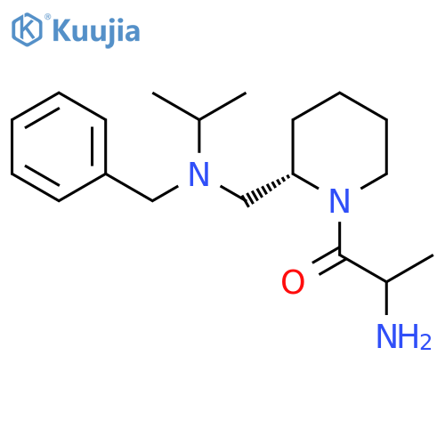2-Amino-1-[(2S)-2-[[benzyl(propan-2-yl)amino]methyl]piperidin-1-yl]propan-1-one structure