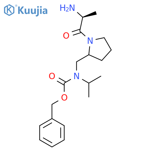 [1-((S)-2-Amino-propionyl)-pyrrolidin-2-ylmethyl]-isopropyl-carbamic acid benzyl ester structure