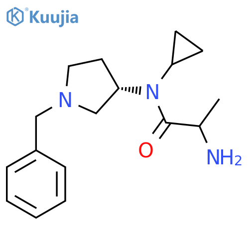 2-Amino-N-[(3S)-1-benzylpyrrolidin-3-yl]-N-cyclopropylpropanamide structure