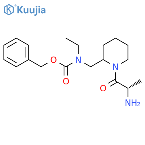 [1-((S)-2-Amino-propionyl)-piperidin-2-ylmethyl]-ethyl-carbamic acid benzyl ester structure