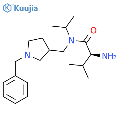 (S)-2-Amino-N-(1-benzyl-pyrrolidin-3-ylmethyl)-N-isopropyl-3-methyl-butyramide structure