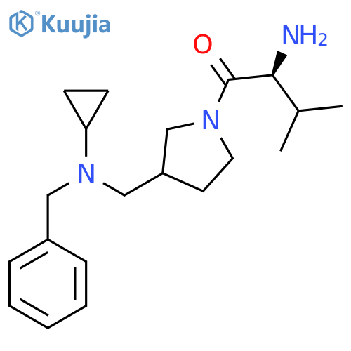 (S)-2-Amino-1-{3-[(benzyl-cyclopropyl-amino)-methyl]-pyrrolidin-1-yl}-3-methyl-butan-1-one structure