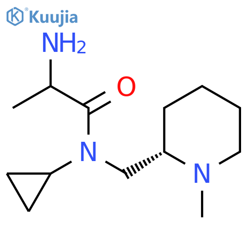 2-Amino-N-cyclopropyl-N-[[(2S)-1-methylpiperidin-2-yl]methyl]propanamide structure
