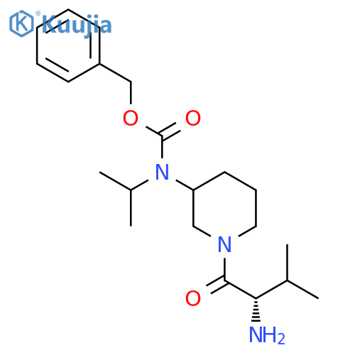 [1-((S)-2-Amino-3-methyl-butyryl)-piperidin-3-yl]-isopropyl-carbamic acid benzyl ester structure