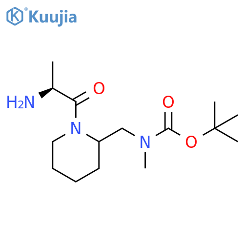 [1-((S)-2-Amino-propionyl)-piperidin-2-ylmethyl]-methyl-carbamic acid tert-butyl ester structure