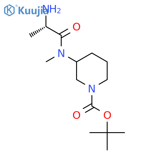 3-[((S)-2-Amino-propionyl)-methyl-amino]-piperidine-1-carboxylic acid tert-butyl ester structure