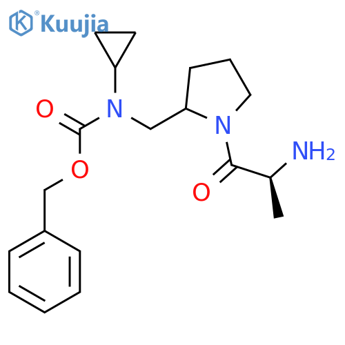 [1-((S)-2-Amino-propionyl)-pyrrolidin-2-ylmethyl]-cyclopropyl-carbamic acid benzyl ester structure