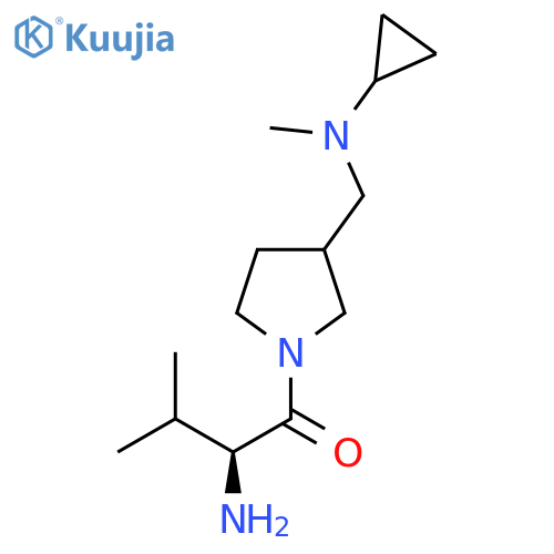 (S)-2-Amino-1-{3-[(cyclopropyl-methyl-amino)-methyl]-pyrrolidin-1-yl}-3-methyl-butan-1-one structure